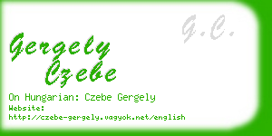 gergely czebe business card